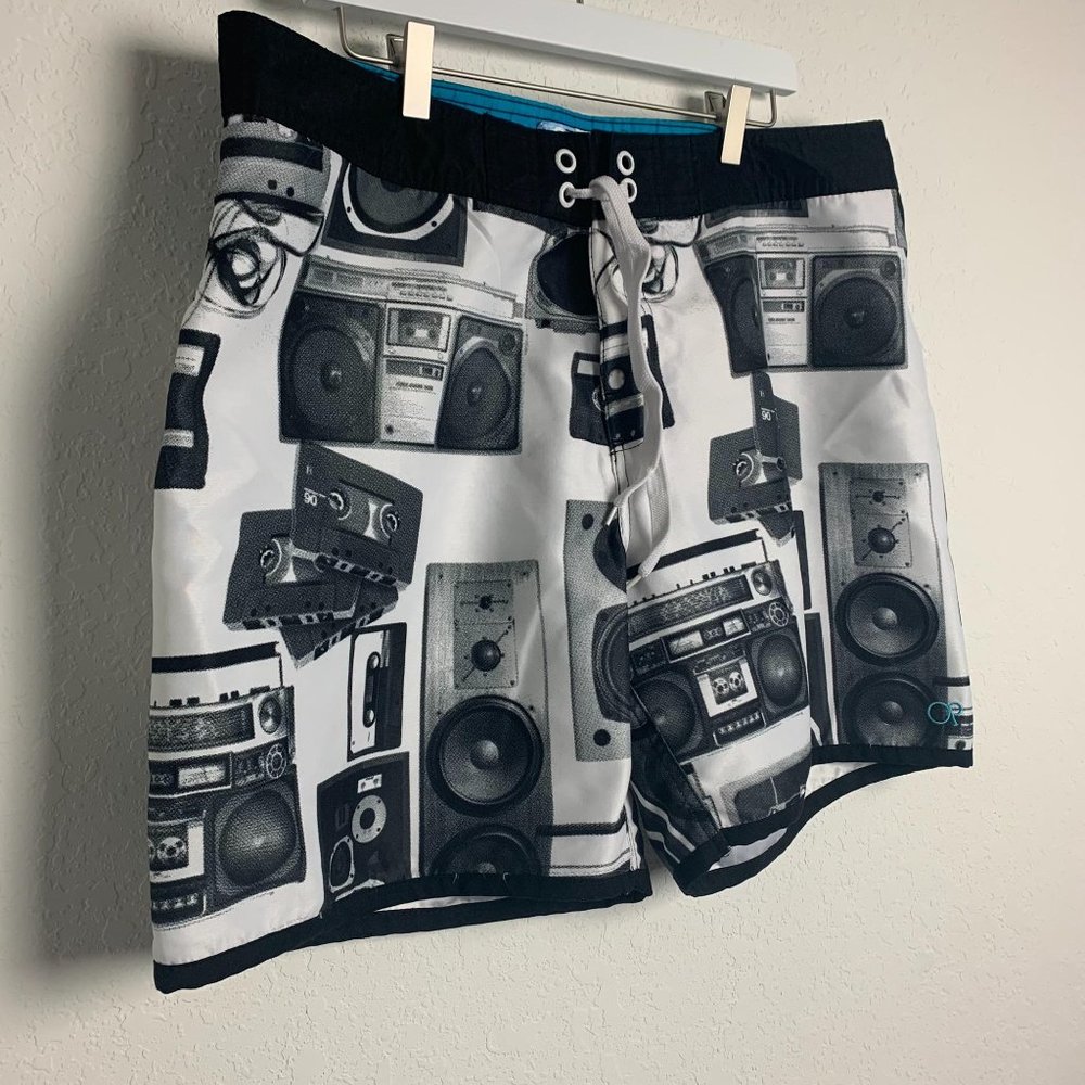 OP Swim Shorts Radio Boom Box Size 38 - Picture 5 of 8